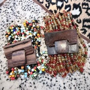 Multicolor Beaded Women's Accessories Set